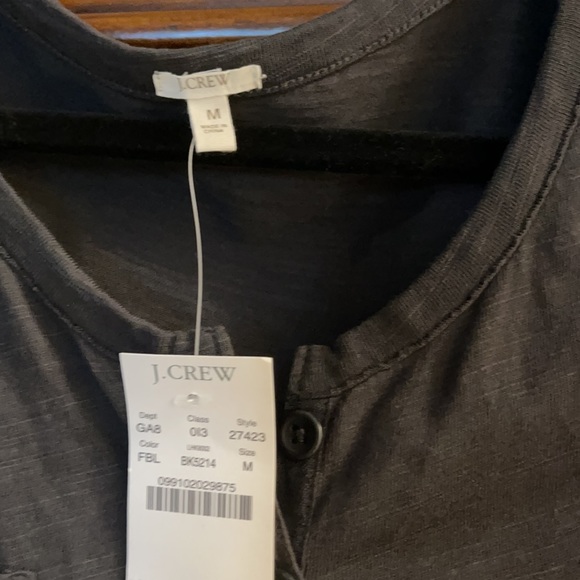 J Crew Black Cotton T Shirt Dress M NWT - Picture 2 of 9